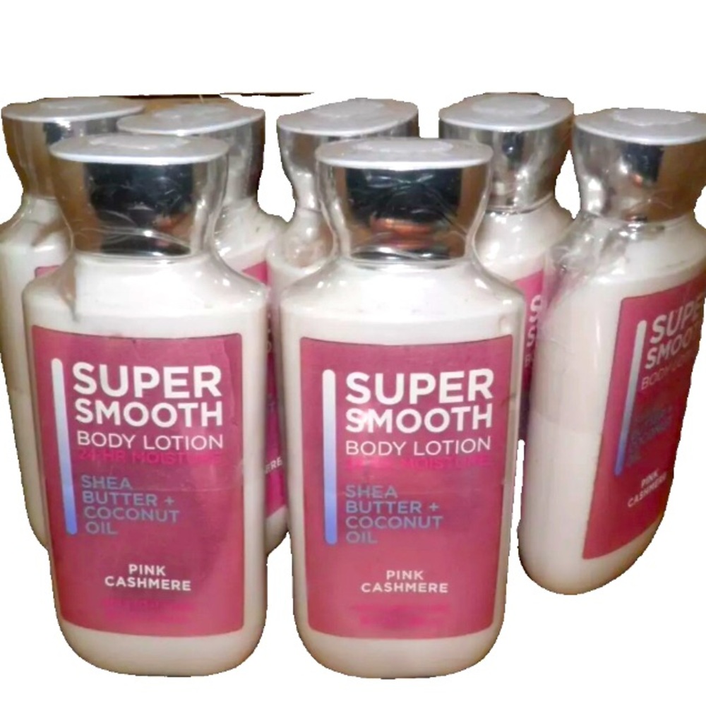 7 BATH & BODY WORKS SUPER SMOOTH PINK CASHMERE Body LOTION Sealed READ IMPERFECT